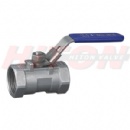 Stainless Steel 1PC Threaded Ball Valve