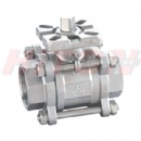 3PC Ball Valve With ISO5211 Top Flanged