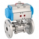 3PC Flanged Ball Valve With Pneumatic Actuator